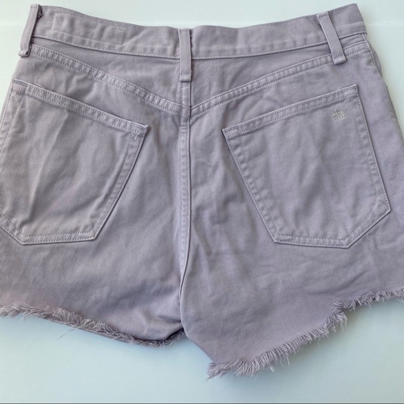 rag & bone Lilac Justine High-Rise Distressed Jean Cutoff Shorts Size 28 - Picture 4 of 11
